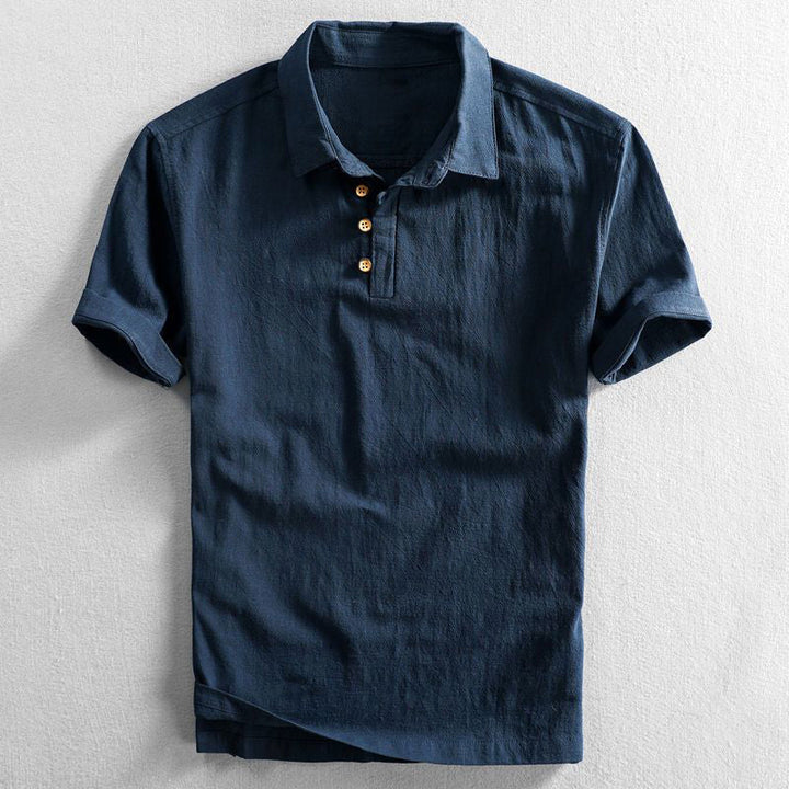 BRENT - LINEN POLO SHIRT