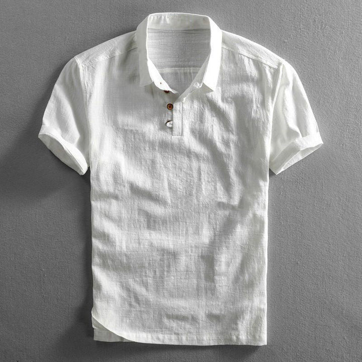 BRENT - LINEN POLO SHIRT