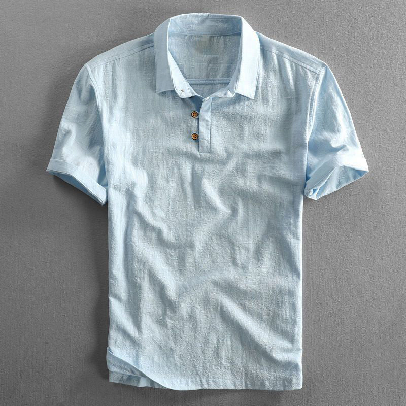 BRENT - LINEN POLO SHIRT