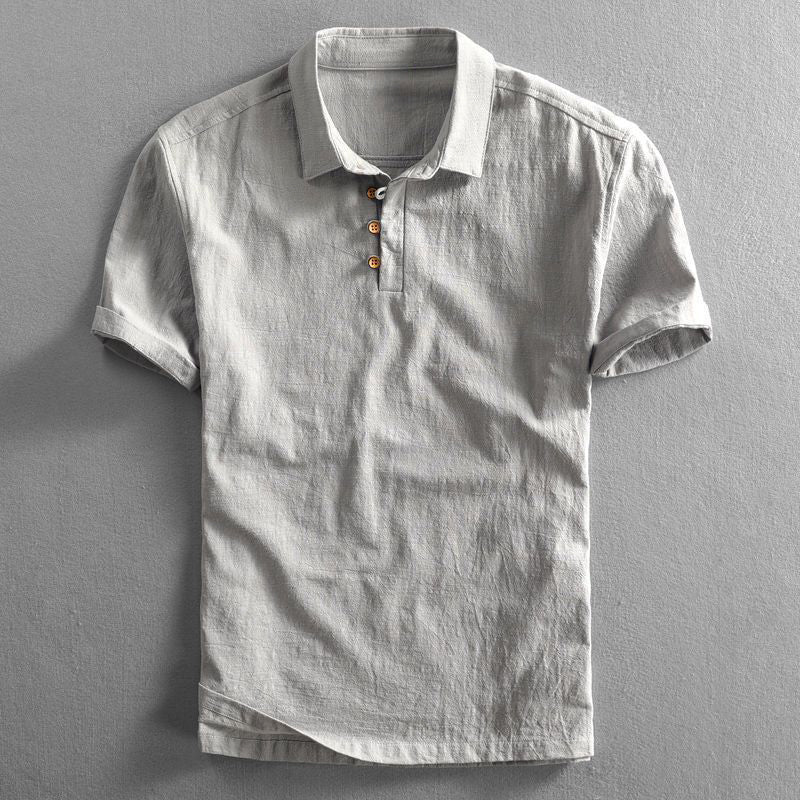 BRENT - LINEN POLO SHIRT