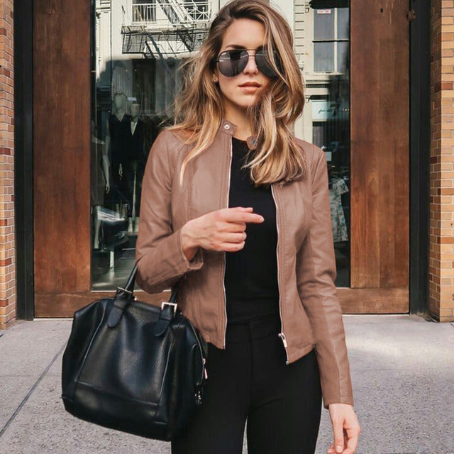 Clara  -  Elegant Leather Jacket