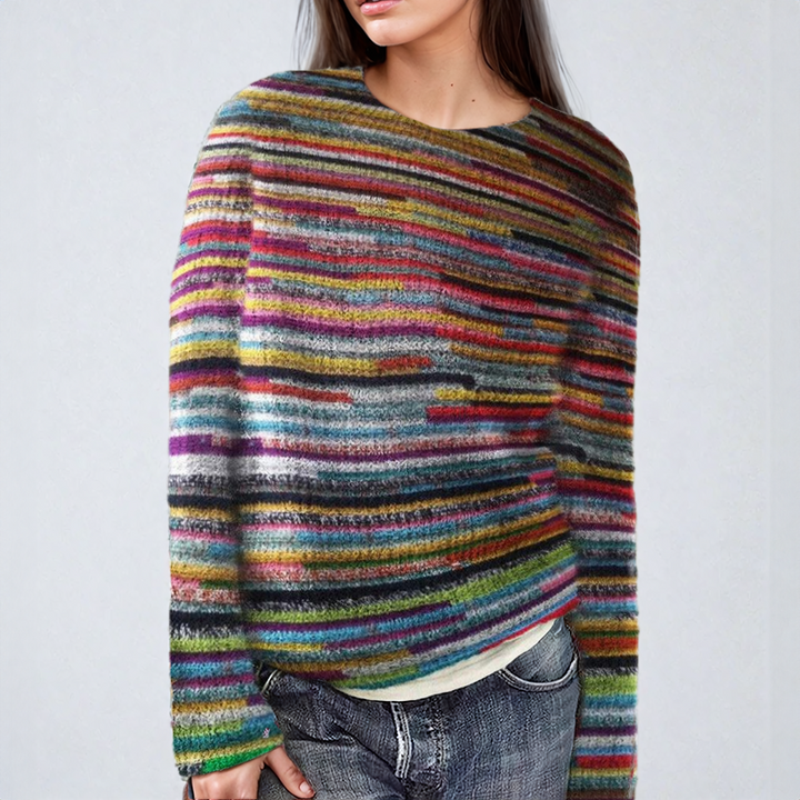 Patti™ | Bunter Gestreifter Strickpullover