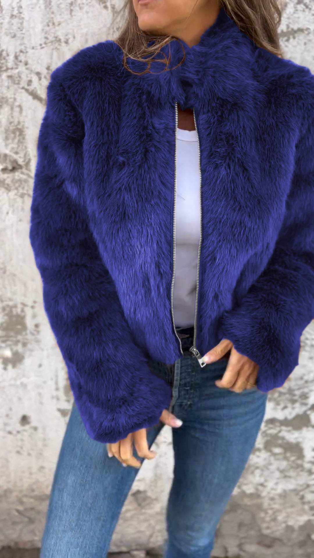 Sarah - Faux Fur Jacket